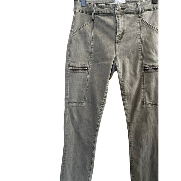 PISTOLA Revolve Womens Olive Zipper Pocket Hunter Cargo Jeans In Eden Size 26 - Picture 2 of 9